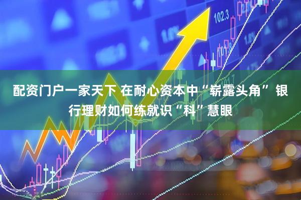 配资门户一家天下 在耐心资本中“崭露头角” 银行理财如何练就识“科”慧眼